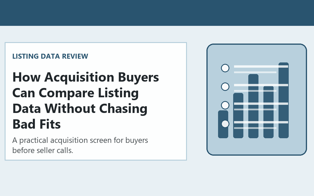 How Acquisition Buyers Can Compare Listing Data Without Chasing Bad Fits